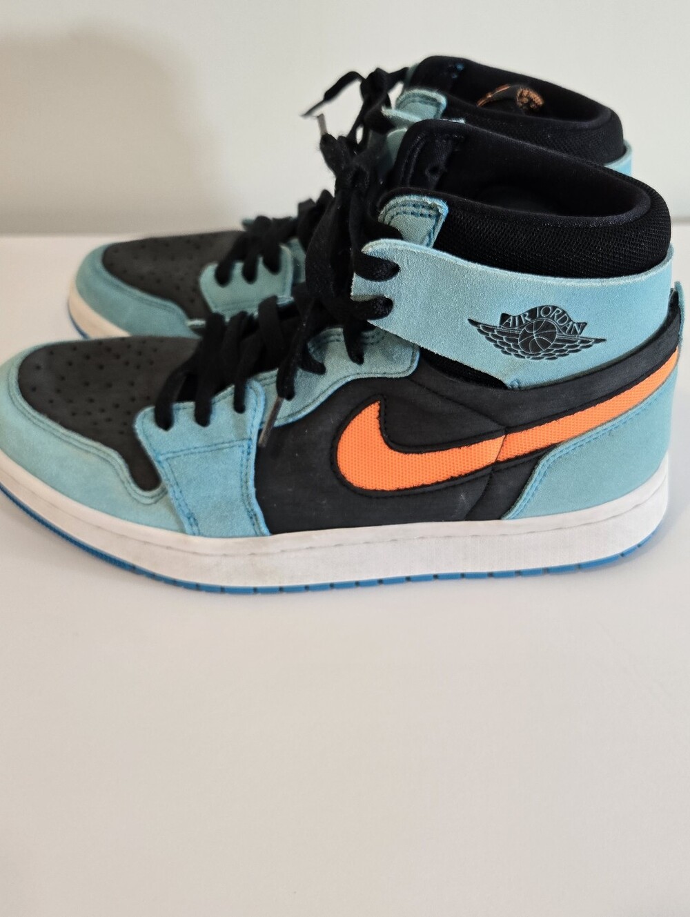 Nike Air Jordan 1 Retro Air Zoom Comfort Sneakers Shoes Sz 9 Mens Bleached Aqua